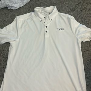 white performance polo